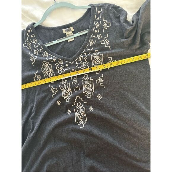 Monroe Main Size L Aztec Southwest Long sleeve Top - Picture 3 of 5